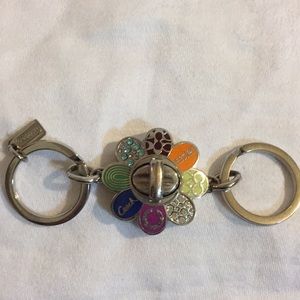 Coach flower key chain